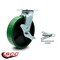 Service Caster 8 Inch Green Poly on Cast Iron Caster with Roller Bearing and Brake/Swivel Lock SCC-30CS820-PUR-GB-TLB-BSL - alternate 6